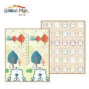 【Global mat】國民地墊 雙面厚1.5CM 捲式 XPE 遊戲地墊 - 冏熊森林