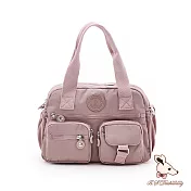 B.S.D.S冰山袋鼠 - 時光旅人 - 知性多夾層兩用手提包【B518-C】 奶茶杏