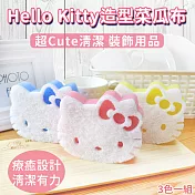 【HELLO KITTY】頭型造型菜瓜布-三入(台灣製)
