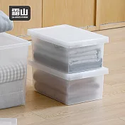 【日本霜山】可層疊掀蓋式霧透整理箱-10L-3入 (衣物/車用/玩具收納)