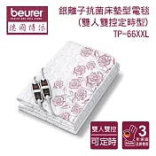 【德國博依beurer】銀離子抗菌床墊型電毯(雙人雙控定時型) TP66-XXL