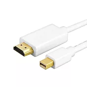 Bravo-u Mini DisplayPort公 對 HDMI公 視頻影音轉接線1.8M_白