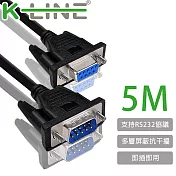 K-Line RS232串列埠(交叉)DB9 to DB9傳輸線 公對母/5M