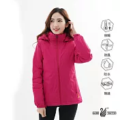 【遊遍天下】女款防風透濕保暖無車縫羽絨機能外套(GJ22006)M玫紅