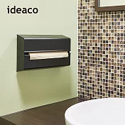 【日本ideaco】ABS壁掛/桌上兩用擦手紙架 -黑