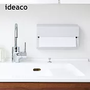 【日本ideaco】ABS壁掛/桌上兩用擦手紙架 -灰白