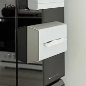 【日本ideaco】ABS壁掛/桌上兩用面紙架 -灰