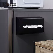 【日本ideaco】ABS壁掛/桌上兩用面紙架 -黑