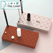 Time Leisure 巧克力矽膠化妝品口紅唇膏眉筆收納架(18+6格/酒紅)