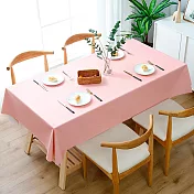 【巴芙洛】北歐色彩布貼合素色系防水防油桌巾-140X180cm-粉色
