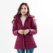 【遊遍天下】女款中長版極暖防風防潑水羽絨外套(A062)L紫紅