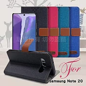 GENTEN for 三星 Samsung Note 20 自在文青風支架皮套桃