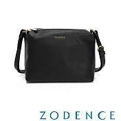 ZODENCE RELAX進口彩色牛皮斜背包(大) 黑色
