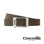 職場新鮮人 父親節 情人節送禮 crocodile 義大利植鞣 馬鞍皮 寬版真皮自動皮帶(35mm) 0101-25006-03 38 淺咖色