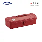 【日本TOYO】Y-350 日製山型提把式鋼製單層工具箱 -鐵紅