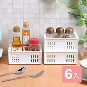 《真心良品》托斯卡淺型萬用收納籃1L-6入組