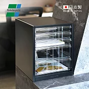 【日本仲林】日本製鋼製桌上型A4文件櫃/資料櫃-3低抽+2高抽 (AL-C5/公文櫃) -尊爵黑