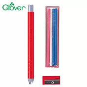 日本可樂牌Clover自動粉土筆組24-091粉筆記號消失筆(含粉土筆替芯4入和削鉛筆器)