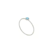 [SW 歐洲百年品牌訂製水晶] Snatch X MINIMENT迷你們 幸運水晶純鋼戒指 - 鋼色 8.馬爾地夫海藍(三月幸運色) - 4XL 3號（內徑 1.4cm）
