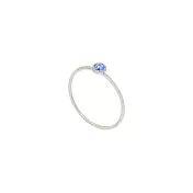 [SW 歐洲百年品牌訂製水晶] Snatch X MINIMENT迷你們 幸運水晶純鋼戒指 - 鋼色 9.經典貴族寶石藍(十月幸運色) - FREE 2.5號（內徑 1.35cm）