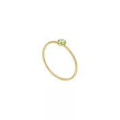 [SW 歐洲百年品牌訂製水晶] Snatch X MINIMENT迷你們 幸運水晶純鋼戒指 - 金色 6.風之女神綠(八月幸運色) - 2XL 7號（內徑  1.7cm）