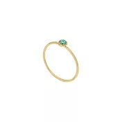 [SW 歐洲百年品牌訂製水晶] Snatch X MINIMENT迷你們 幸運水晶純鋼戒指 - 金色 7.復古祖母綠(五月幸運色) - 3XL 7號（內徑  1.7cm）