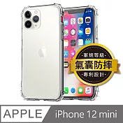 Adpe iPhone 12 mini 5.4吋 四角防摔透明矽膠手機保護殼