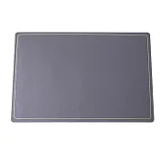 【巴芙洛】北歐色系金邊皮革隔熱防水餐墊2入(餐墊/桌墊/隔熱墊/防水墊/西餐專用桌墊)-灰色2入