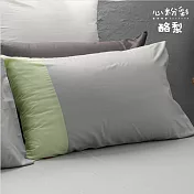 【麗塔寢飾】40支紗精梳棉 美式信封枕套組 心粉彩- 酪梨