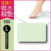 生活良品-頂級珪藻土速乾超吸水地墊-L加大版(矽藻土 矽藻土吸濕防黴 腳踏墊)淺綠色