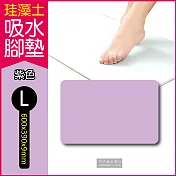 生活良品-頂級珪藻土速乾超吸水地墊-L加大版(矽藻土 矽藻土吸濕防黴 腳踏墊)紫色