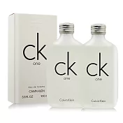 Calvin Klein CK ONE中性淡香水(100ml)X2-國際航空版