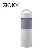 【WOKY 沃廚】JIN真瓷系列-陶瓷環保提手杯500ML(5款任選) 白色