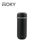 【WOKY 沃廚】輕量隨行陶瓷保溫瓶260ML 黑色