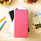 【CHIUCHIU】Apple iPhone 12 mini (5.4吋)荔枝紋側掀式可插卡立架型保護皮套(時尚黑)