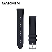 【GARMIN】Quick Release 20 mm vivomove Luxe 皮革錶帶海軍藍義大利錶帶暨銀色錶扣