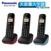 國際牌Panasonic DECT數位無線電話(三色可選) KX-TGB310TW紅色