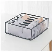 日式特推可折疊好用多格內衣內褲襪子收納盒內衣6格- 灰