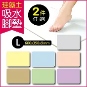 2片任選超值組 生活良品-頂級珪藻土速乾超吸水地墊-L加大版(矽藻土 矽藻土吸濕防黴 腳踏墊)其他組合請於地址備註