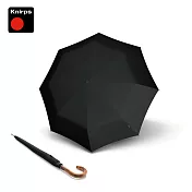 【Knirps德國紅點傘】｜S.770 木頭握把直立式自動傘-Black Black