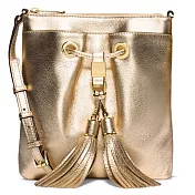 MICHAEL KORS 流蘇皮革斜揹包-金色