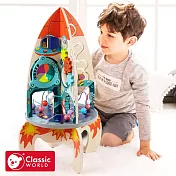 【德國 classic world 客來喜經典木玩】太空火箭撥珠《4121》