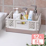 《真心良品》萊利桌上型摺疊籃5L-12入組