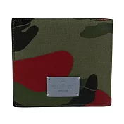 VALENTINO 軍綠迷彩8卡短夾 (內灰藍)