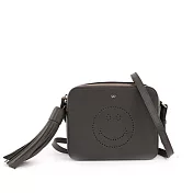 ANYA HINDMARCH 小牛皮SMILEY笑臉包crossbody (深灰)