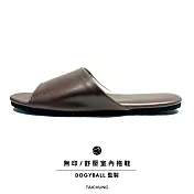 【Dogyball】都會鞋品 居家舒辦公室兩用舒壓室內拖鞋 靜音防水耐髒 臺灣手工製造 咖色JP25咖啡色