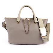 CHLOE Baylee Small two-tone tote 小牛皮 (OUTLET) (羊毛灰色)