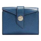 MICHAEL KORS 素面皮革短夾-藍
