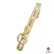BILLY KING 貝麗晶 【音符系列-17】(BK165) 高音譜記號領帶夾 (金色)