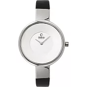 OBAKU 采麗時刻時尚腕錶-銀框黑帶